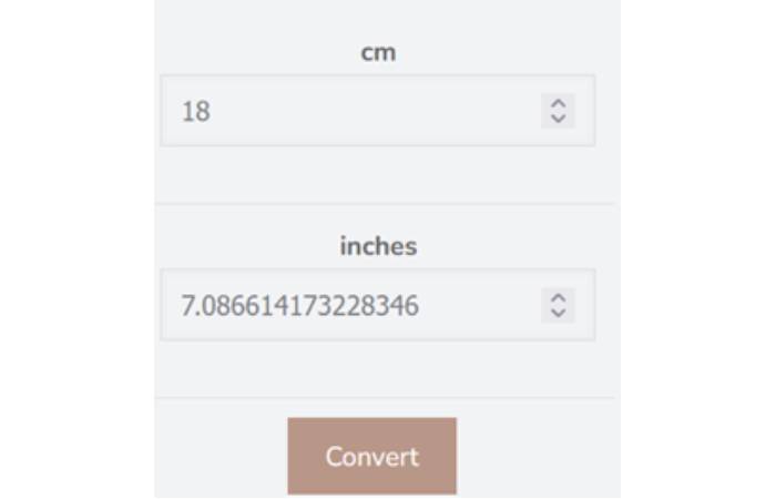 18cm in Inches Conversion