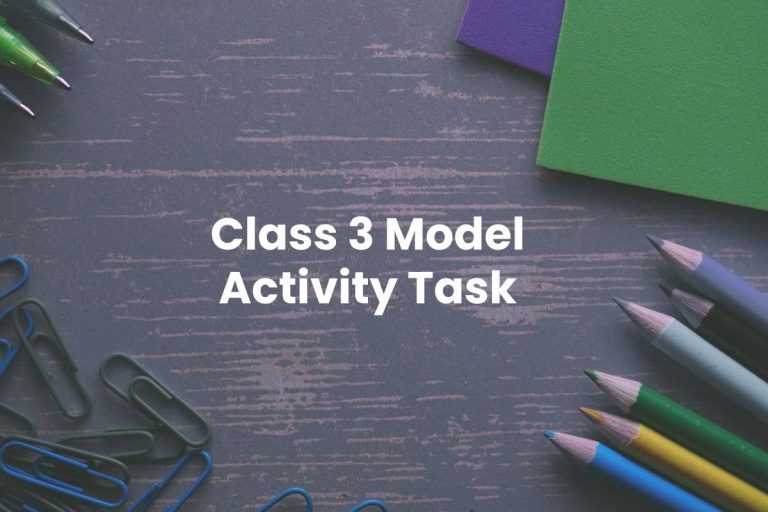 Class 3 Model Activity Task