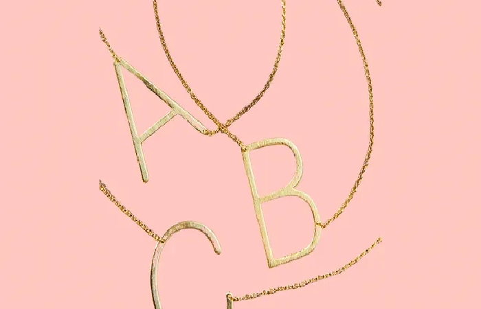 Anthropologie Monogram Necklace