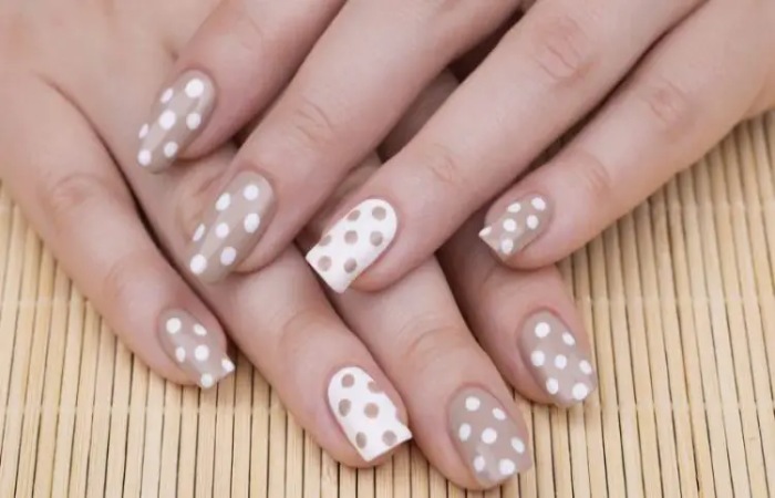 Bright Polka Dot Nail Art