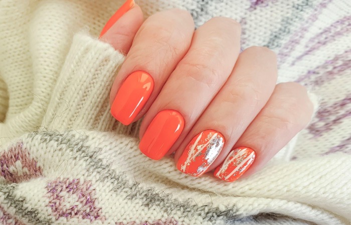 Ombre Orange Summertime Nails