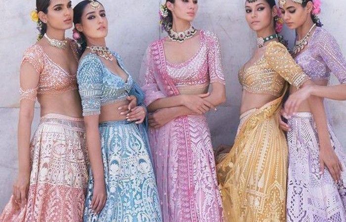 diadem bridal lehenga 2026 pastel reception trend