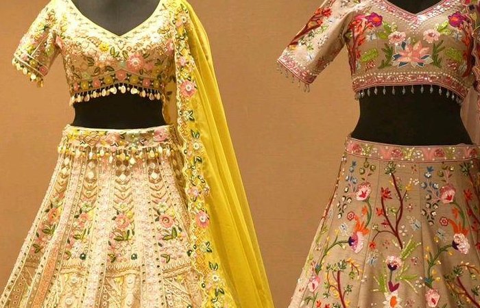 diadem bridal lehenga embroidery zardozi aari